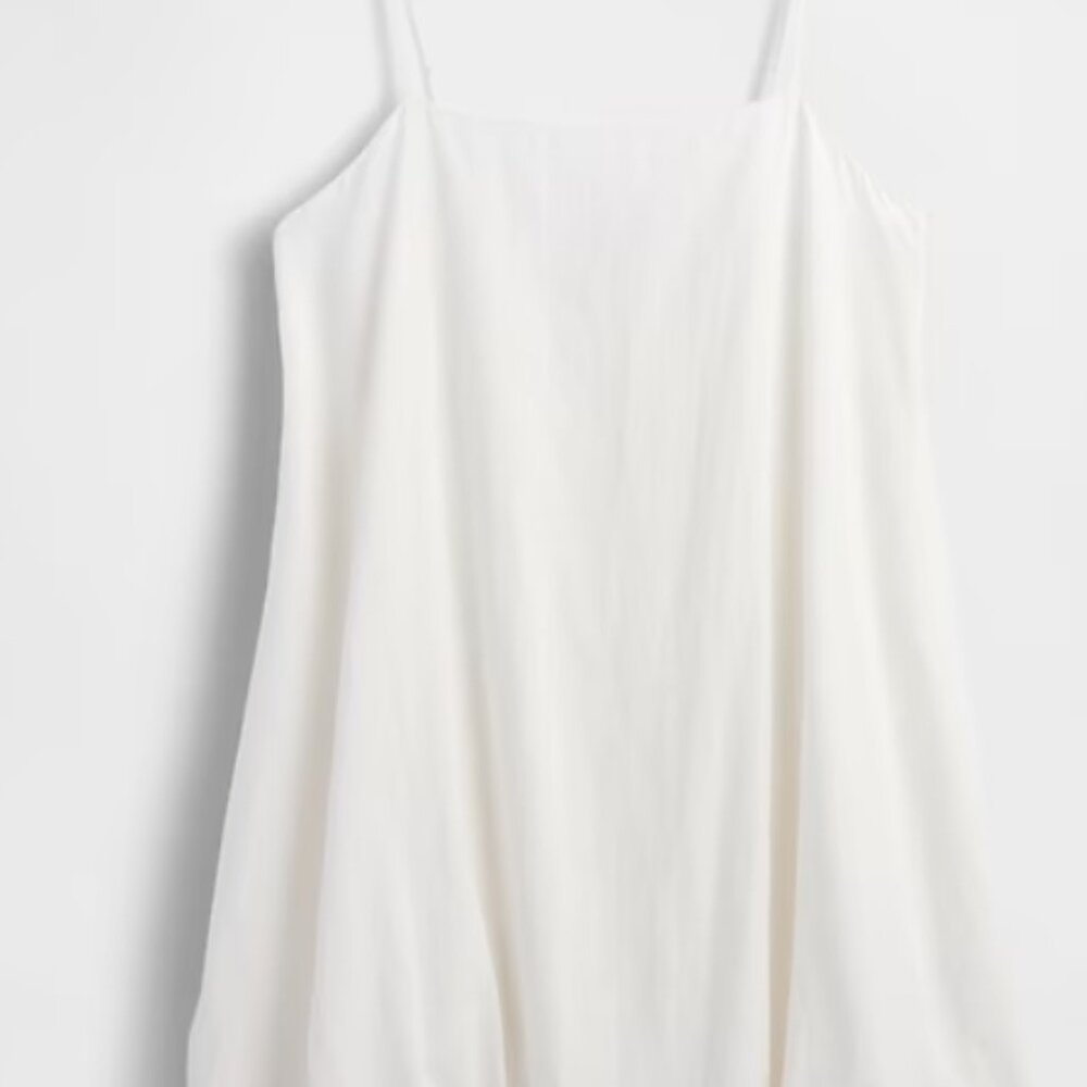 NWT GAP Linen Blend Off White Bubble Mini Dress